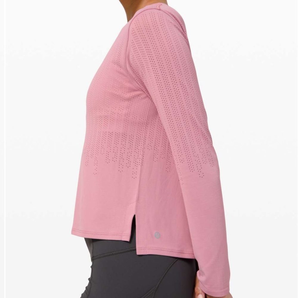 Lululemon Train to Be Long Sleeve Pink Taupe size 8
